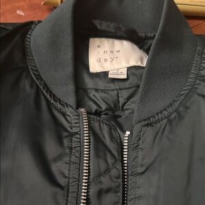 A New Day Women's Classic Black Bomber Jacket